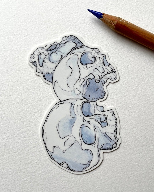Blue Skulls Sticker
